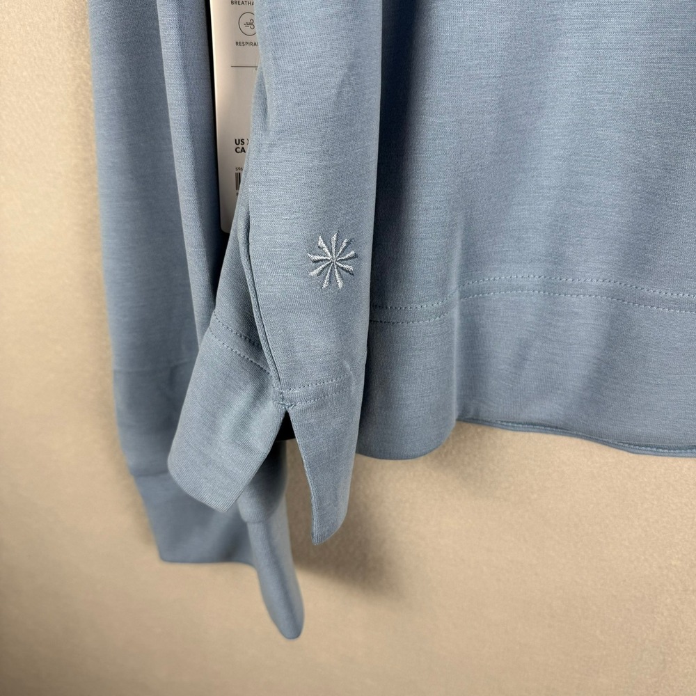 Athleta Womens XL Seasoft 1/4 Zip Blue Long Sleeve Pullover‎ Sweatshirt NWT - Picture 10 of 10